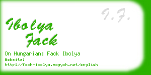 ibolya fack business card